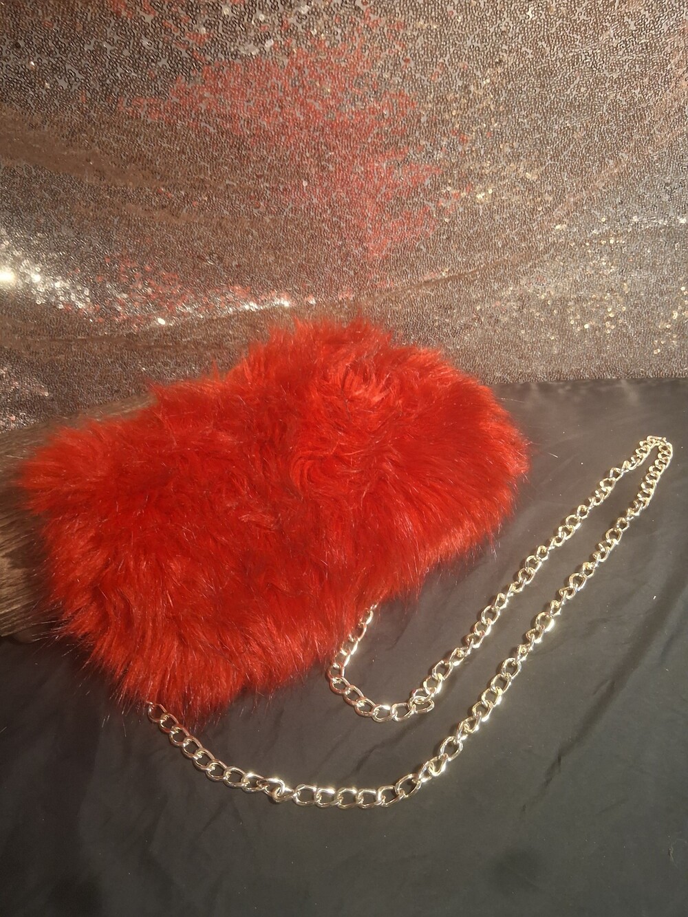 upscale red handbag